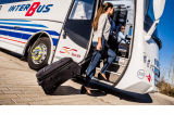 Interbus coach services connecting Corvera airport to coastal and golf resorts in the Costa Cálida