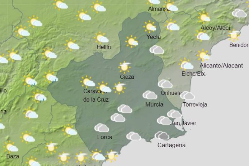 Murcia weekly weather forecast April 15-21: Temperatures take a tumble