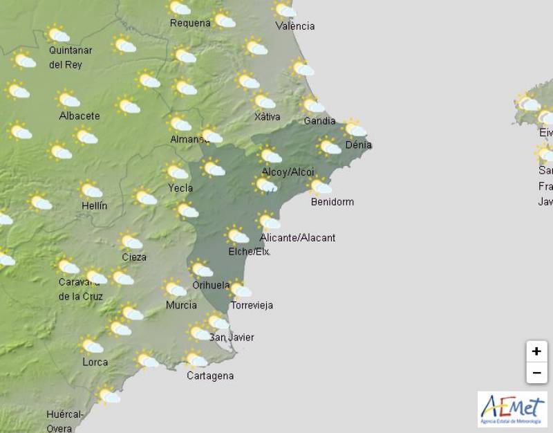 Widespread rain and thundery showers: Alicante weather forecast Sept 2-8