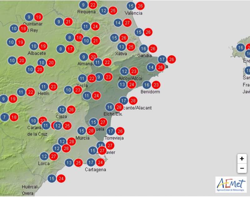 Alicante weekend weather forecast: October 17-20