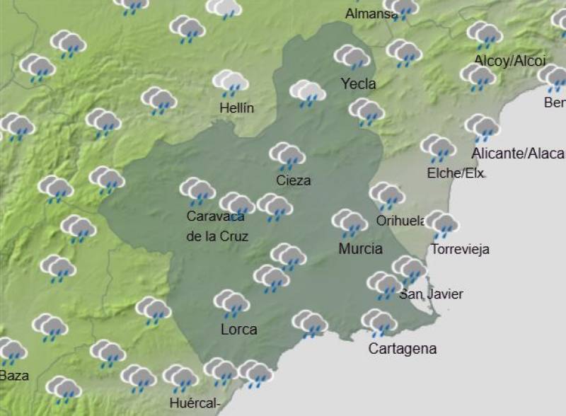 Get ready for another DANA: Murcia weekly weather forecast November 11-17