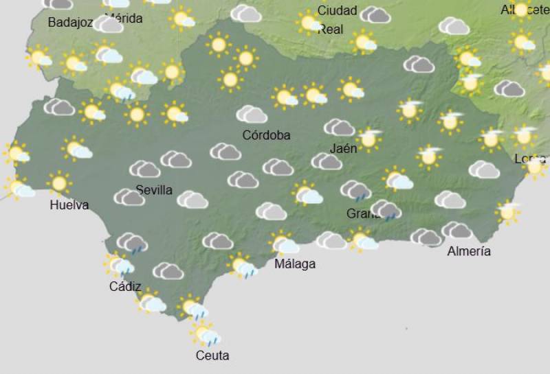 Andalusia weekly weather forecast November 18-24: Weak, scattered showers and mild temperatures