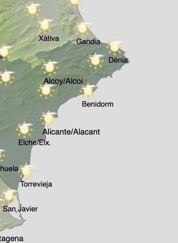 Alicante weather forecast December 16-19: Another week in the sun for the Costa Blanca