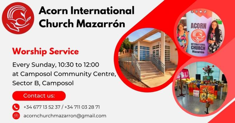 Acorn International Church Mazarron meets on Camposol urbanisation