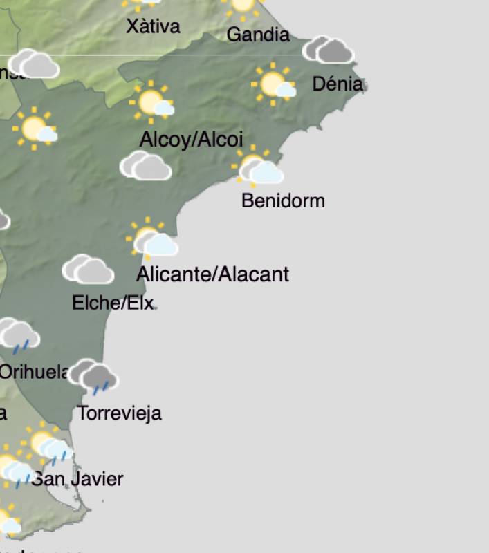 Alicante weather forecast December 30-January 2: Overcast start to week gives way to sunshine by Wednesday