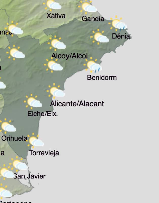 Sunny weather all weekend in Alicante: Weather forecast January 9-12