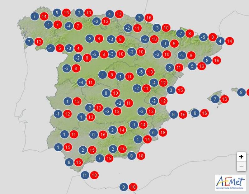 Cold snap continues this weekend: Spain weather forecast January 16-19