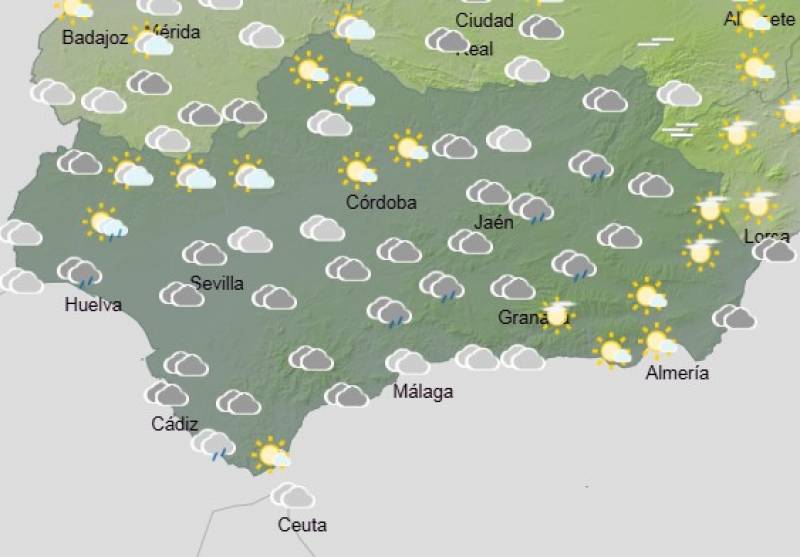 Andalucia weather forecast February 24-27: A mix of sun, clouds and rain with mild temperatures