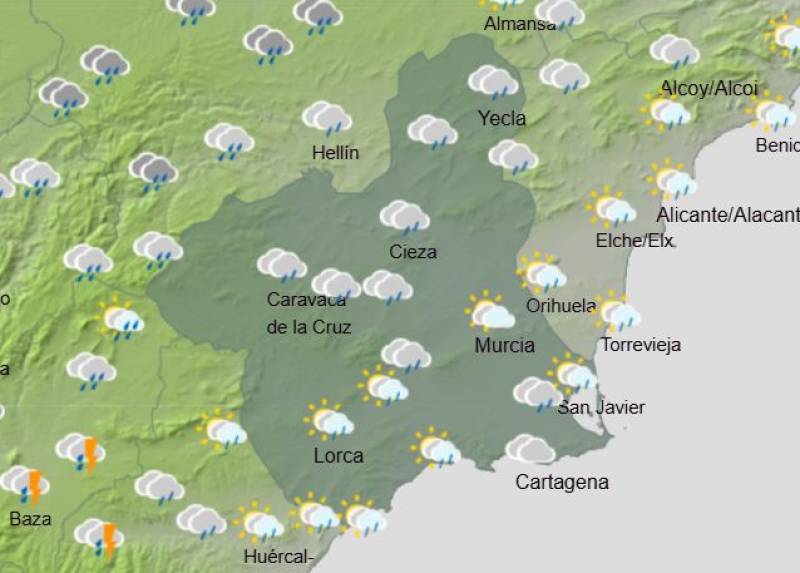 More rain, wind and storms: Murcia weekly weather forecast March 10-16