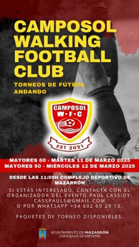 March 11 and 12 International Walking Football tournament in Camposol