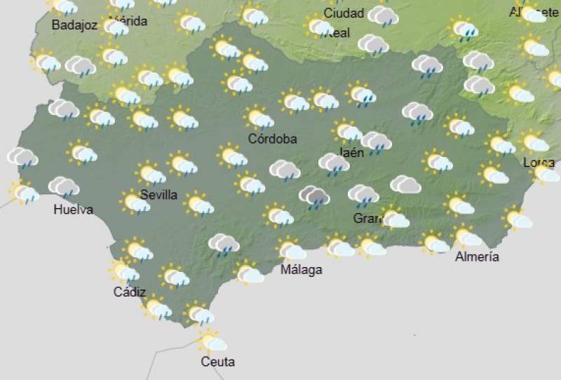 Andalucía weekly weather forecast April 14-17: Showers, strong winds and a midweek chill