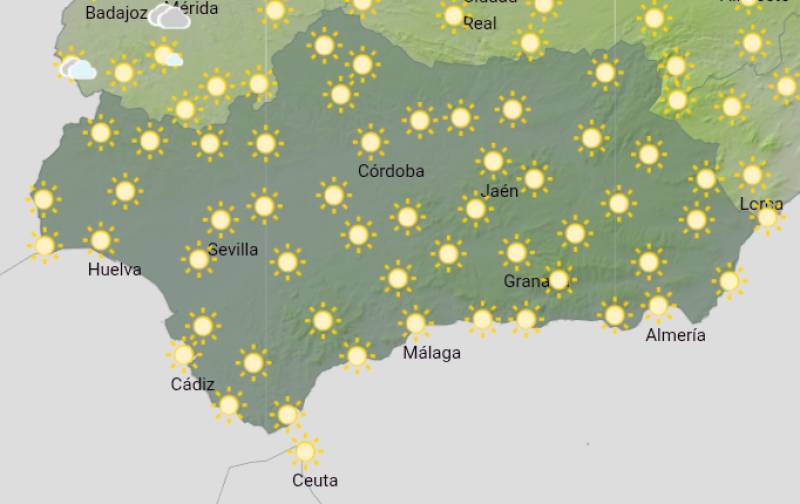 Andalucía weekly weather forecast May 19-22: Mostly sunny skies with a rise in temperatures