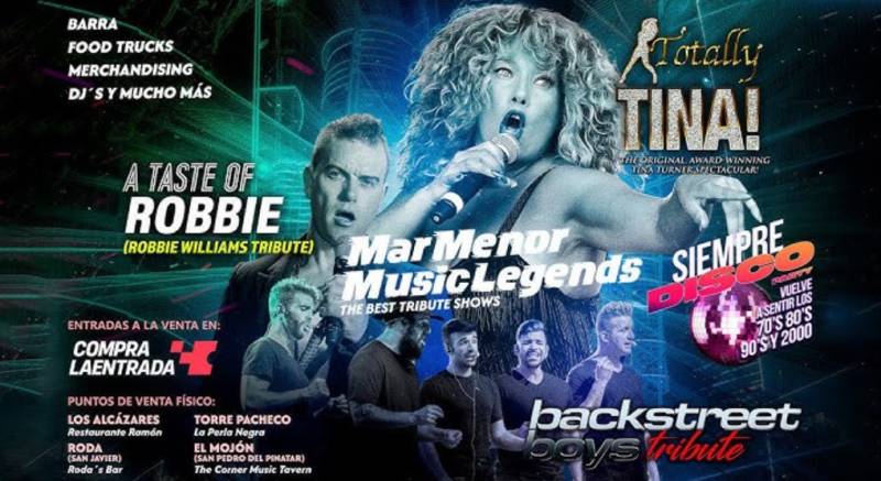 Summer entertainment 2025 in Los Alcázares takes shape with Tina Turner, Robbie Williams and Backstreet Boys tribute acts in August