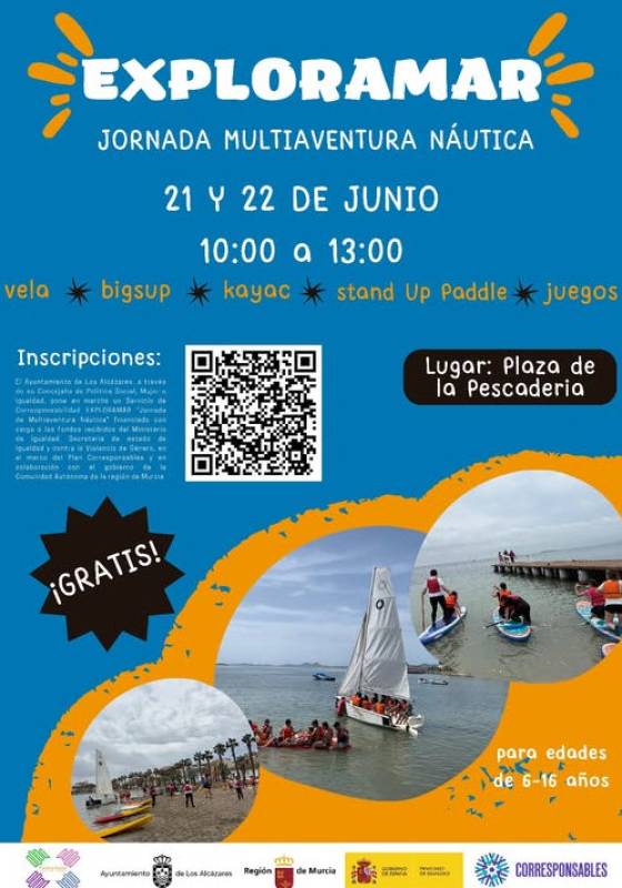 June 21 and 22 Exploramar, free nautical activities for children in Los Alcázares
