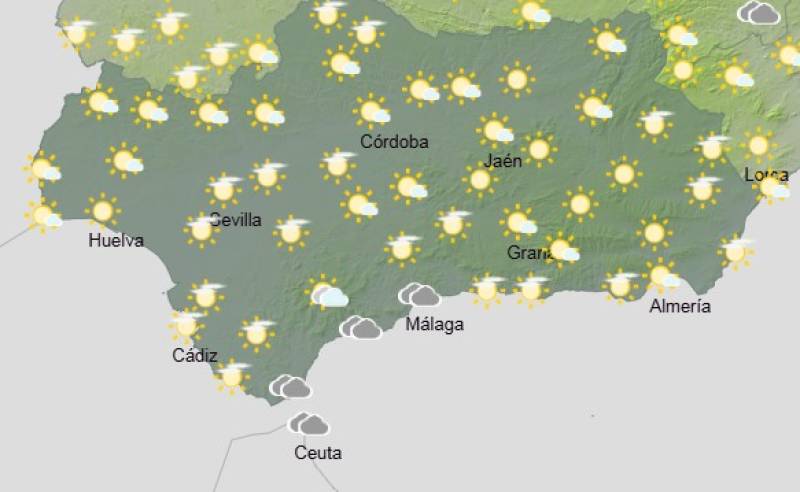Andalucía weekly weather forecast June 9-12: Inland heat, hazy skies and a few mountain storms