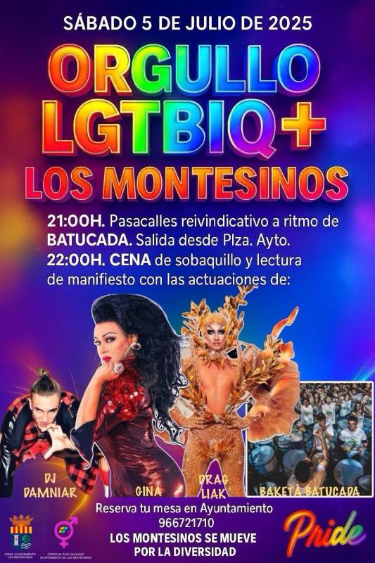 Saturday July 5: Drums, drag and dancing – it’s Pride time in Los Montesinos