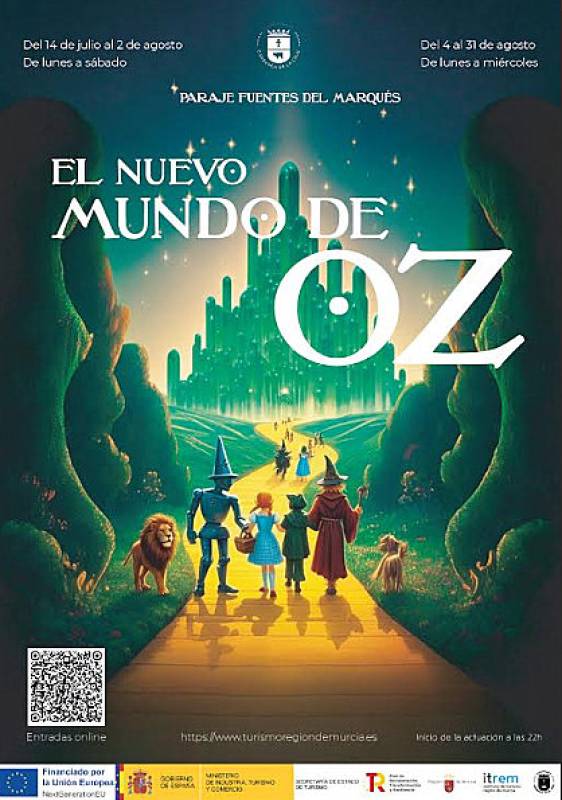 July 2025 The Las Fuentes del Marqués beauty spot in Caravaca welcomes the Wizard of Oz!