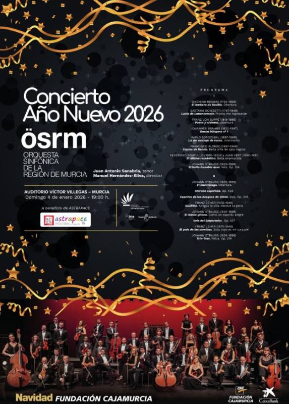 January 4 New Year concert at the Auditorio Víctor Villegas in Murcia