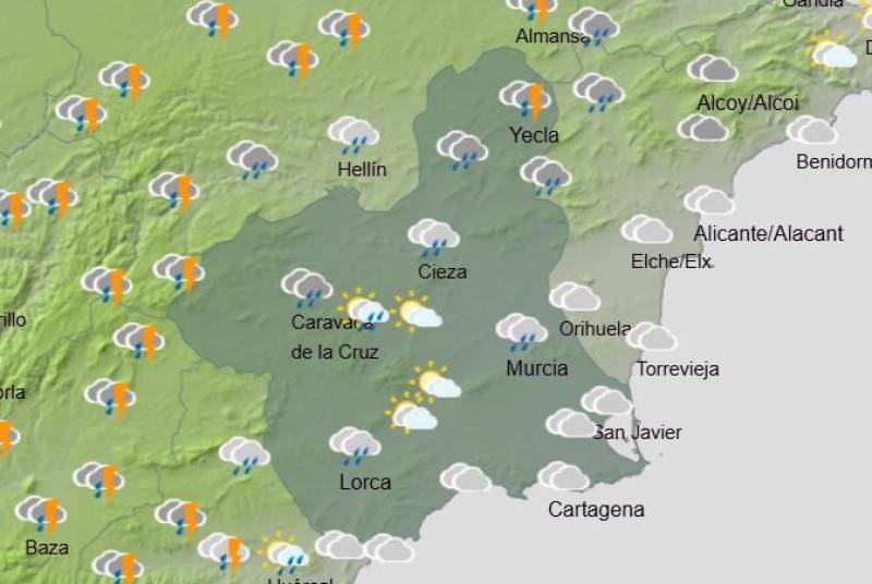 Murcia weekend weather forecast December 18-21: More rain on the way