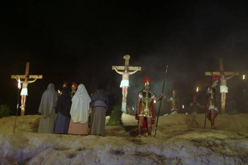 April 1 Dramatic Via Crucis in the Molina de Segura village of Torrealta 
