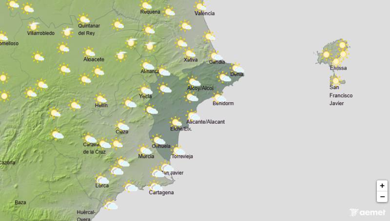 Sunshine fades as clouds and showers move in: Alicante weekend weather April 23-26