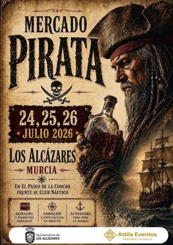 July 24 to 26 Pirate market in Los Alcázares