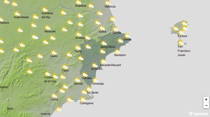 Intense heat eases for a sunny summer weekend: Alicante weather forecast July 10-12