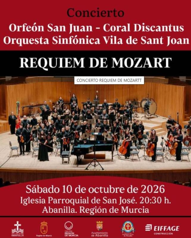 October 10 Mozart’s Requiem in Abanilla