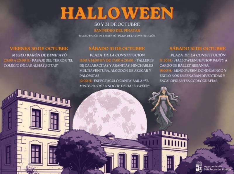 October 30 and 31 Halloween activities in San Pedro del Pinatar