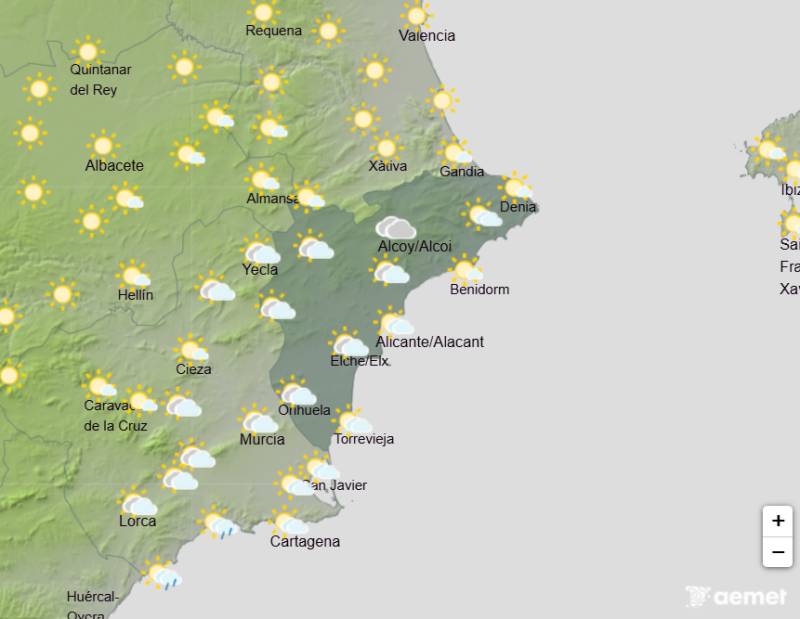Alicante weather forecast Oct 26-29: Temperatures climb to 28°C before showers return