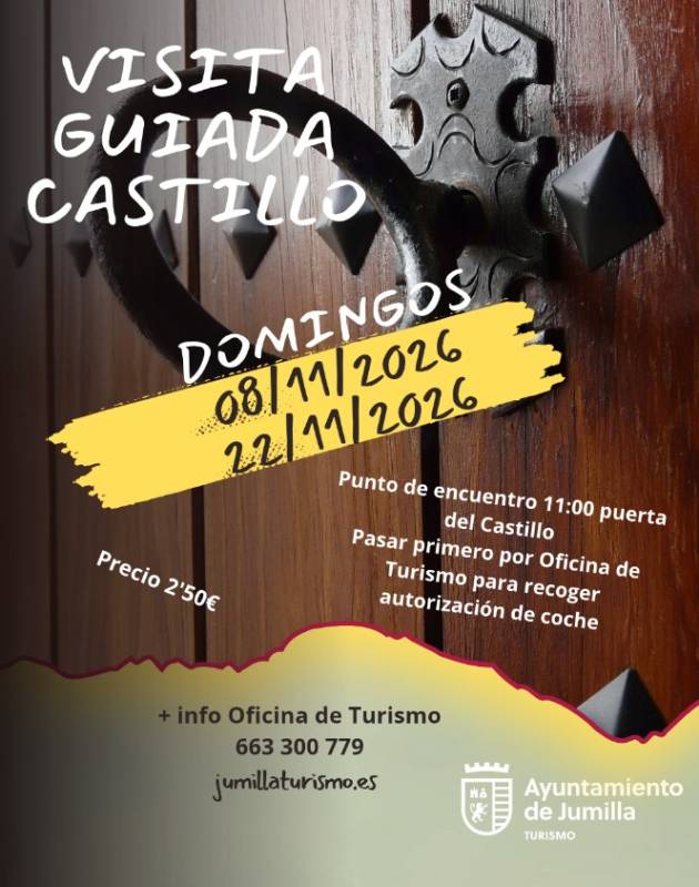 November 8 Guided tour of the castle of Jumilla